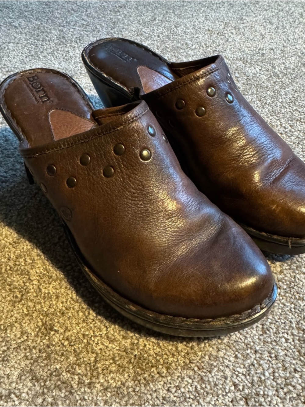 Born Clog Mule with a Heel in a Rich Brown Size 9 - Business Casual, Cottagecore - Picture 2 of 15